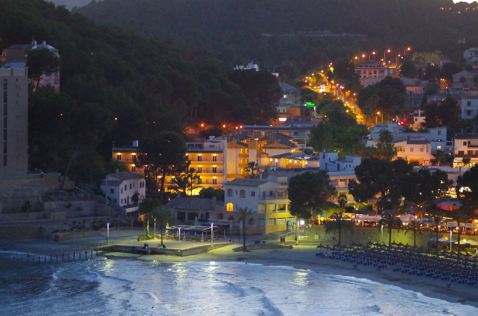 Majorca at night