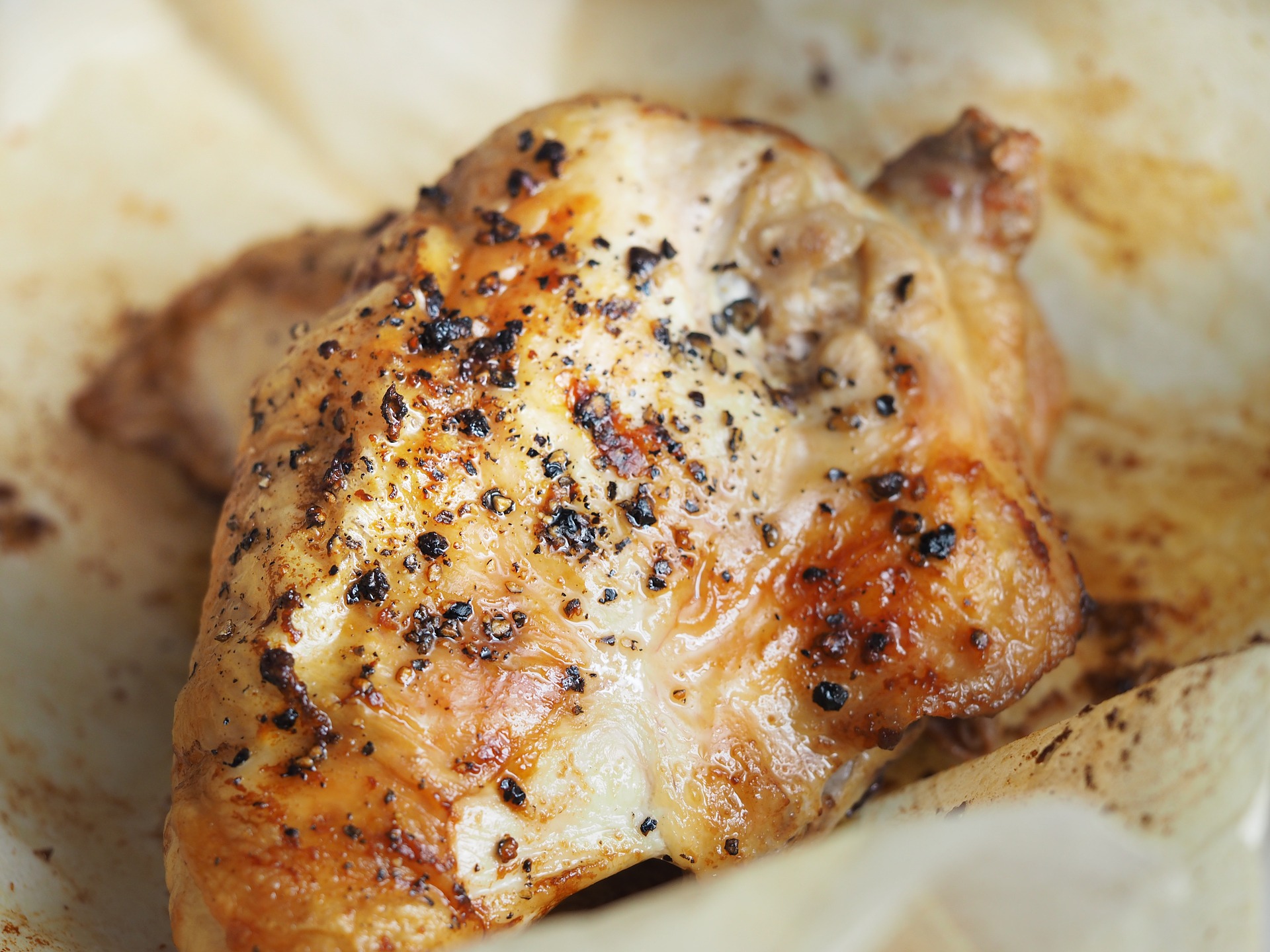 Cooked chicken close up