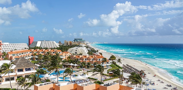 Mexico beach and hotels