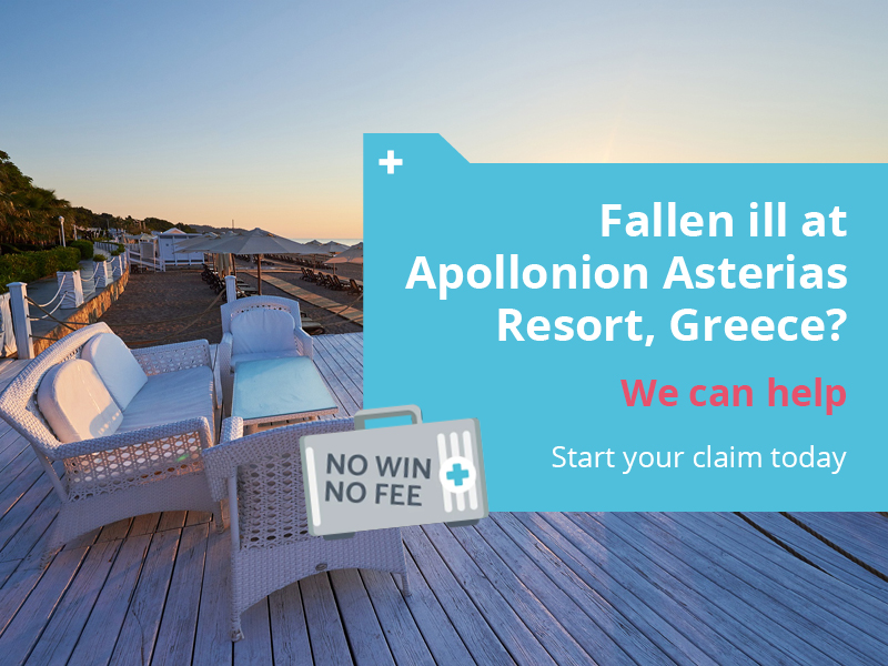 Sun bathing furniture at Apollonion Asterias Resort in Greece