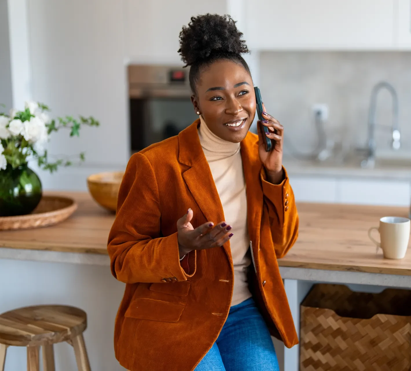 Client on the Phone