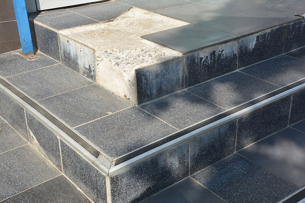 Broken Tiles on Steps